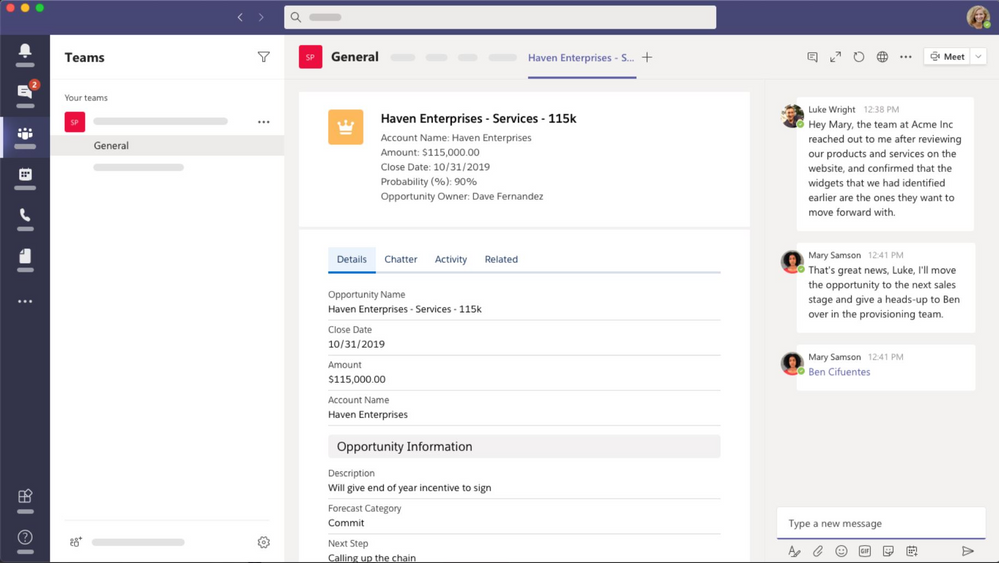 Salesforce brings sales and service data into Microsoft Teams to support a hybrid workforce