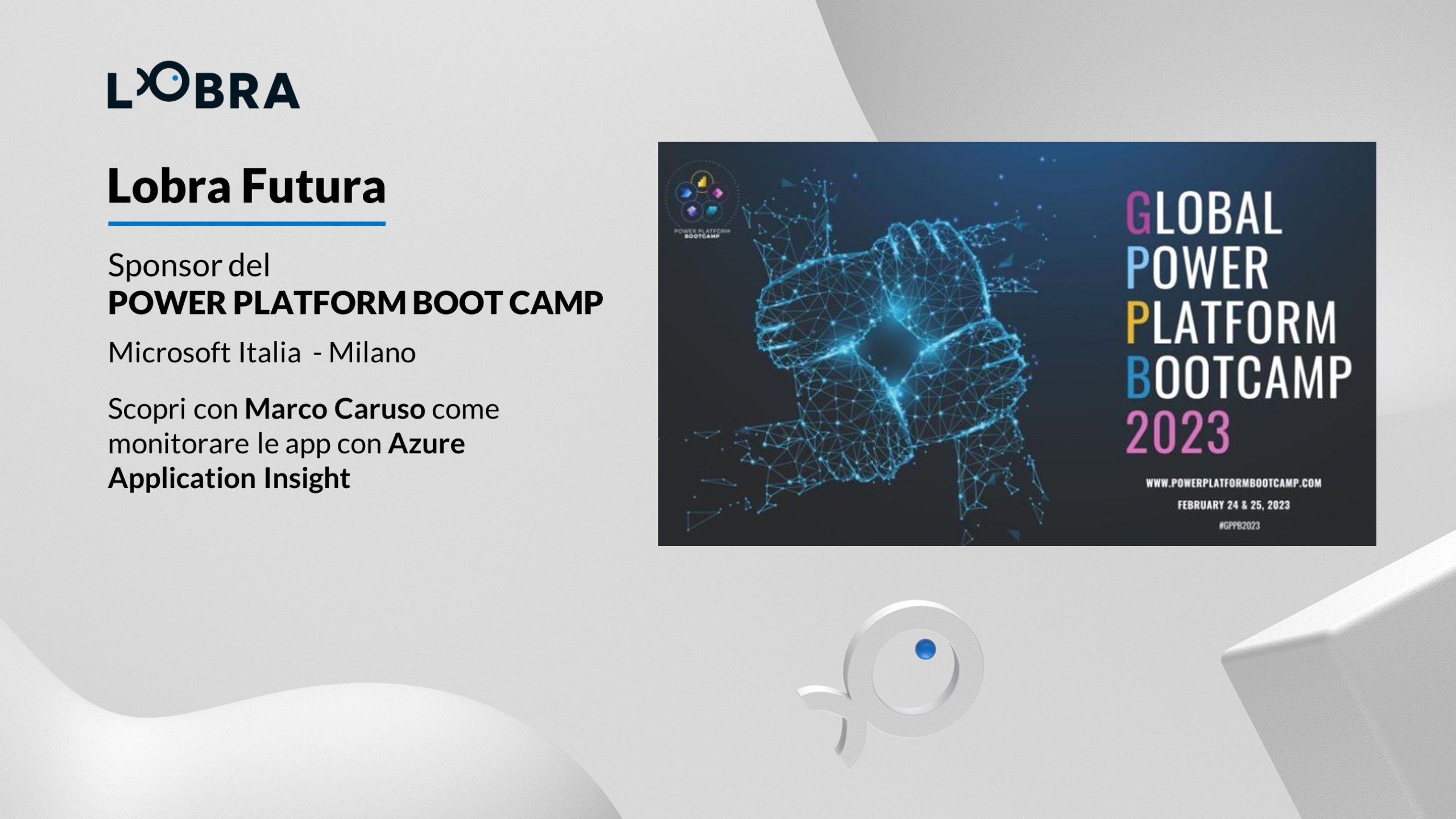 Lobra Futura sponsor del Global Power Platform Bootcamp a Milano